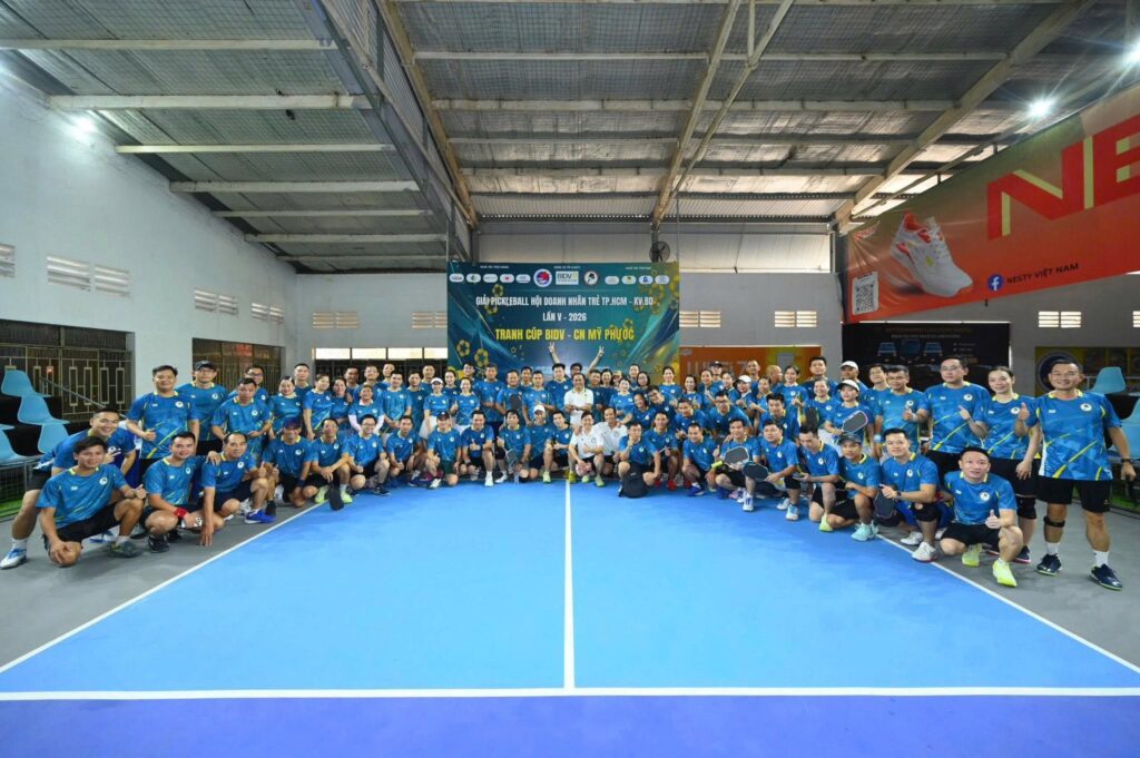 Giải Pickleball YBA HCM Khu vực Bình Dương lần V năm 2026 tranh cúp BIDV Chi nhánh Mỹ Phước diễn ra tốt đẹp